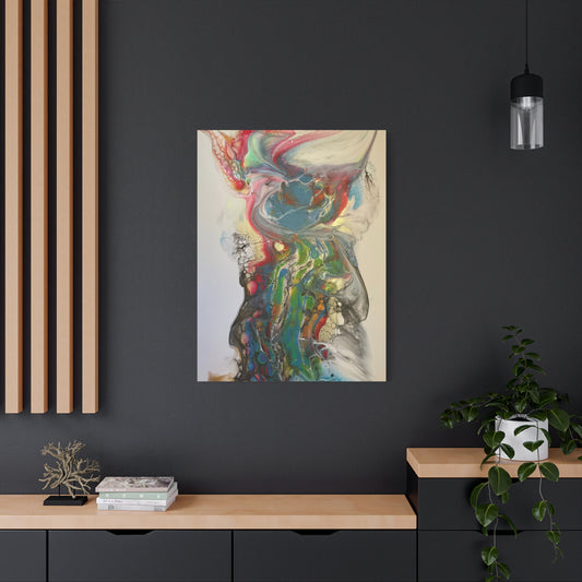 Canvas Wall Art - 'Miss Rhino' Fluid Art Print