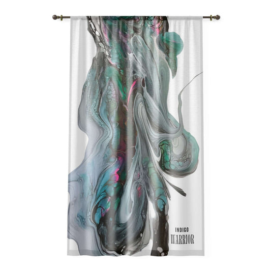 Sheer Curtain Octopus Print
