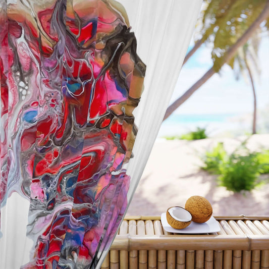 Vibrant Fluid Art 'Mumma Boon' Curtains