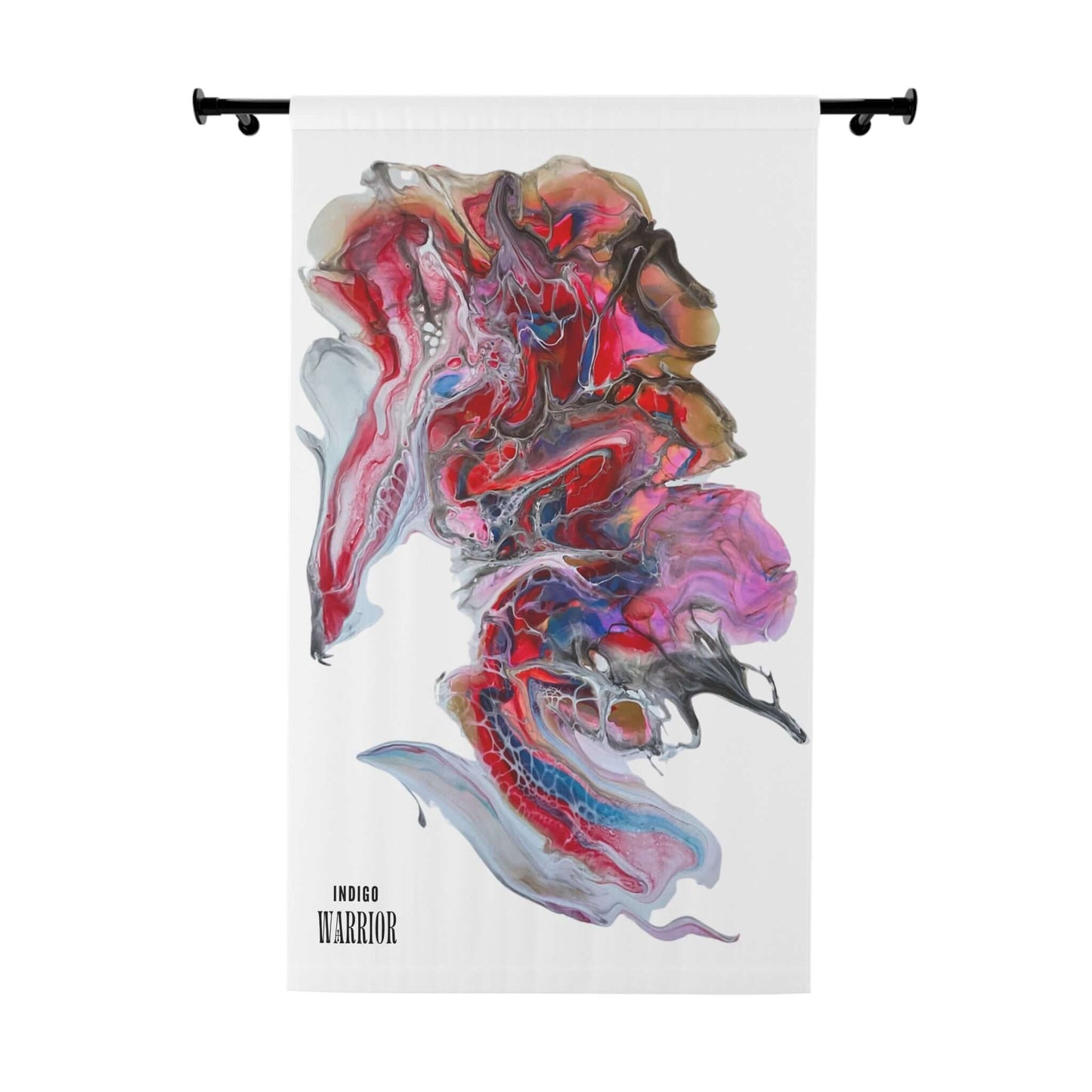 Vibrant Fluid Art 'Mumma Boon' Curtains