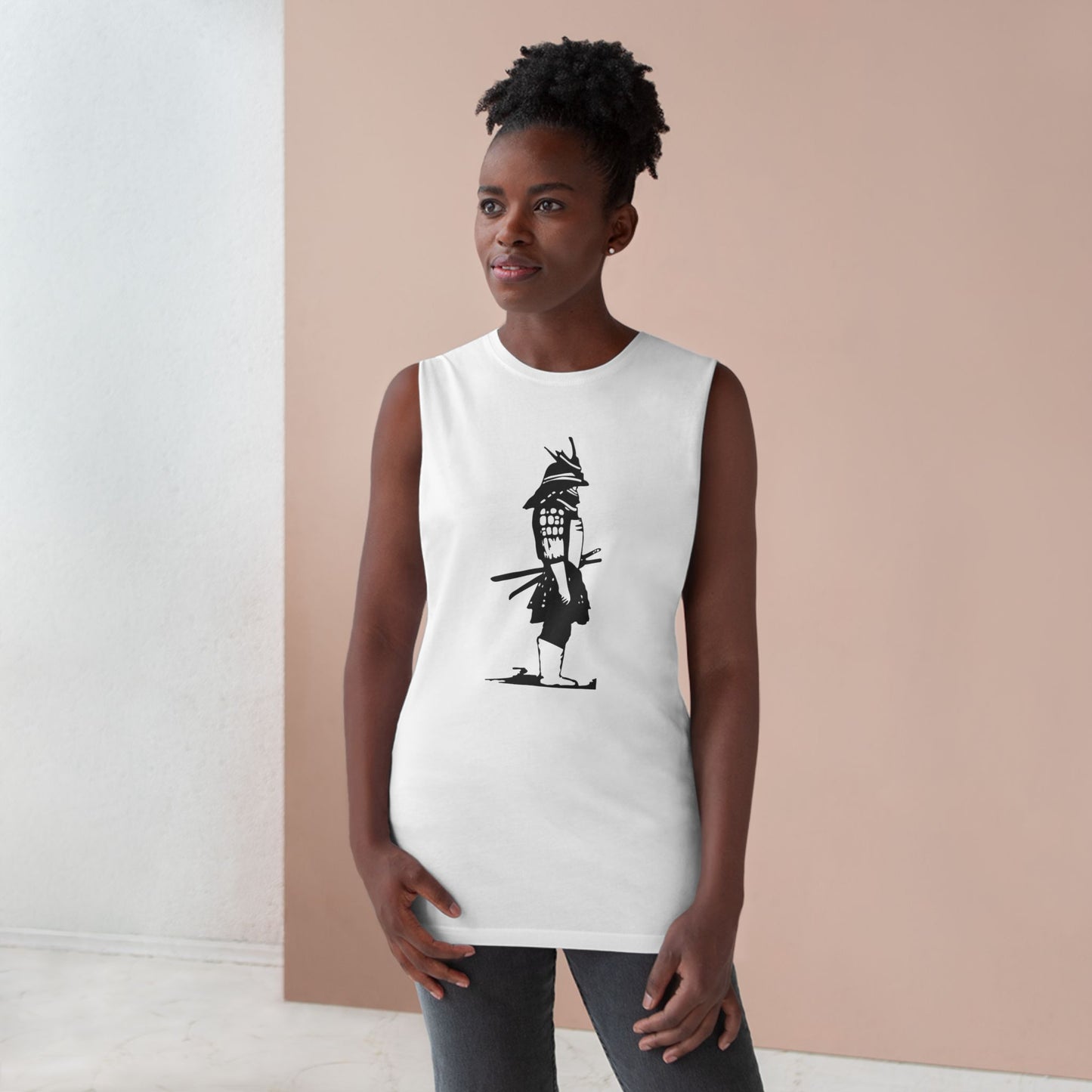 Unisex Tank - Samurai Print Indigo Warrior Tank