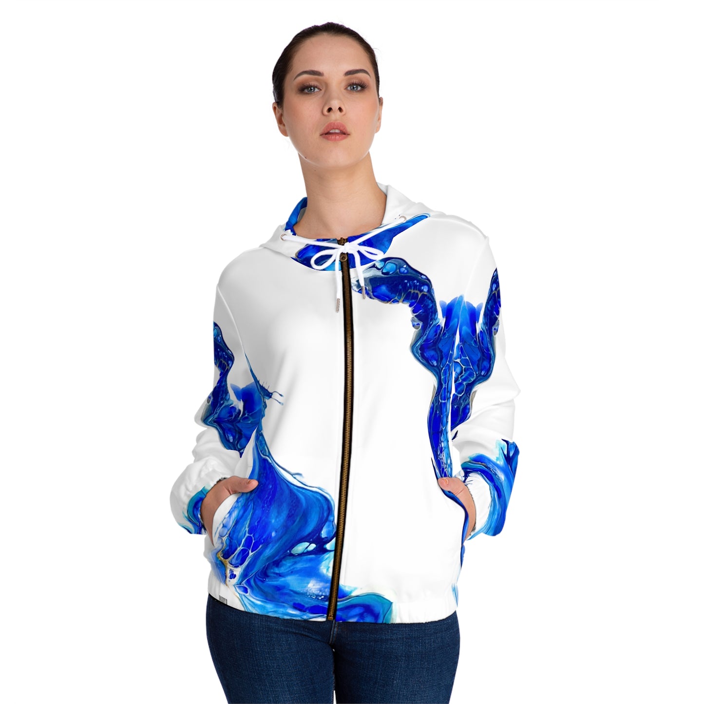 Blue Fluid Art Hoodie