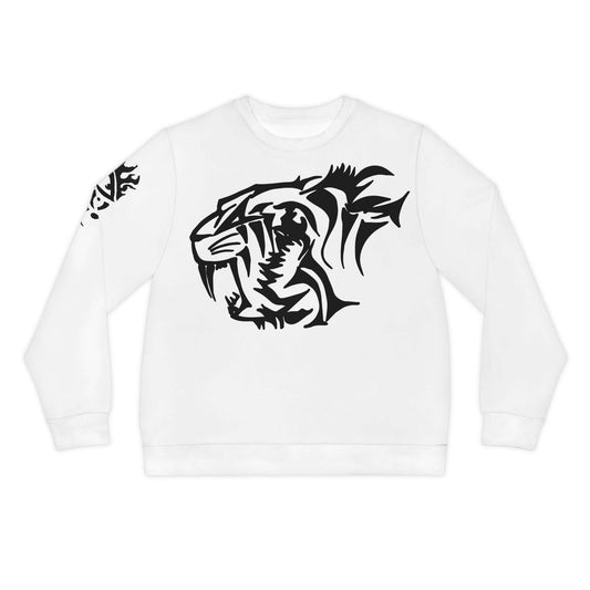Tribal Tiger Lightweight Sweatshirt with Tribal Eye Sleeve Design