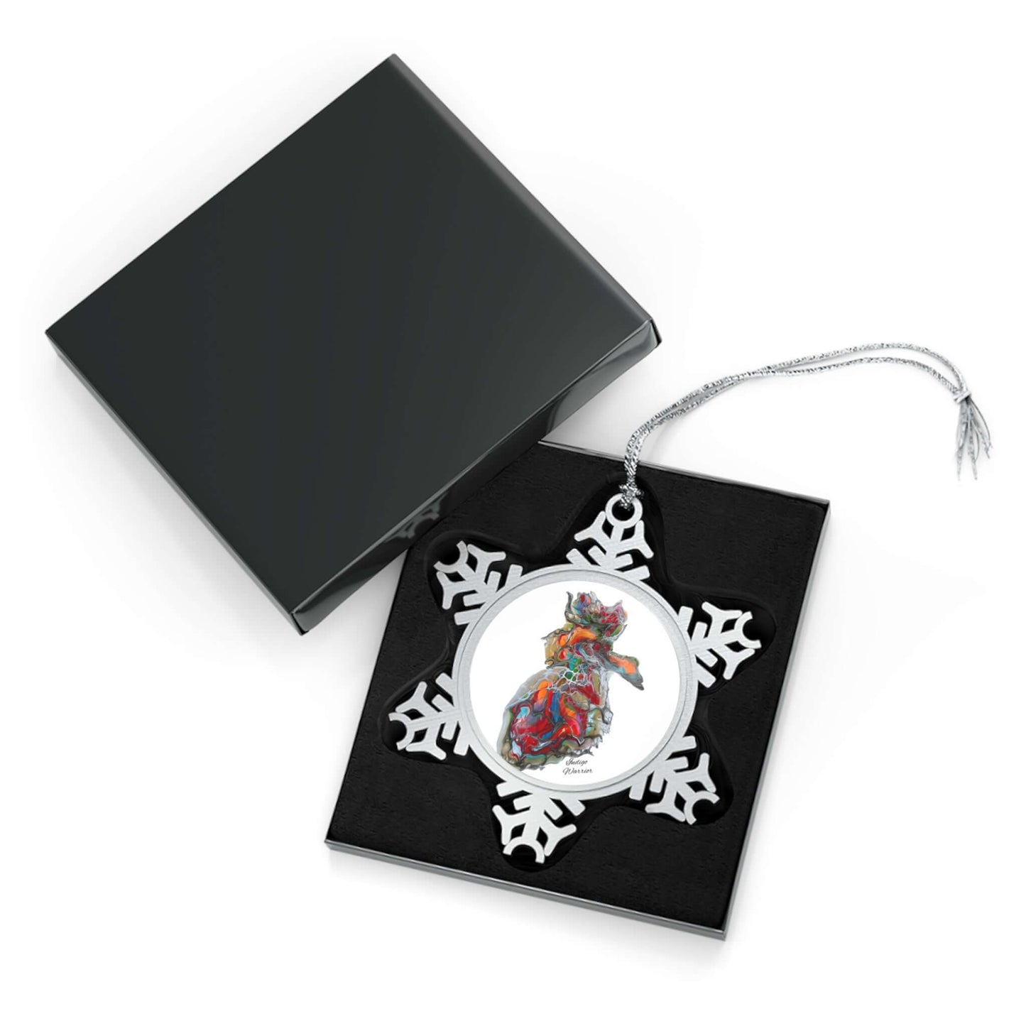 Ornament - Pewter Christmas Decoration 'Miss Hippo'